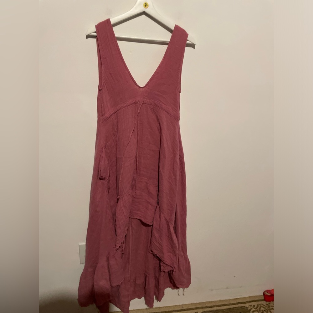 STARK X WOMEN PINK MIDI high low‎  DRESS FLAWED